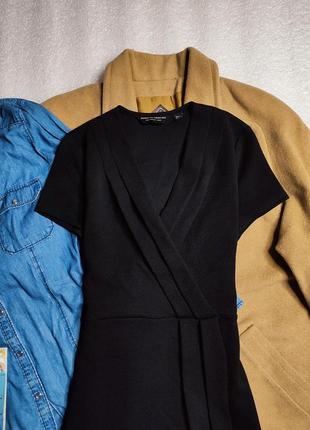 Dorothy perkins платье черное по фигуре карандаш футляр ассиметрия3 фото