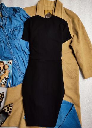 Dorothy perkins платье черное по фигуре карандаш футляр ассиметрия4 фото