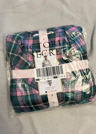 Новинка! фланелева піжама flannel long pajama set s regular victoria’s secret оригінал вікторія сікрет4 фото