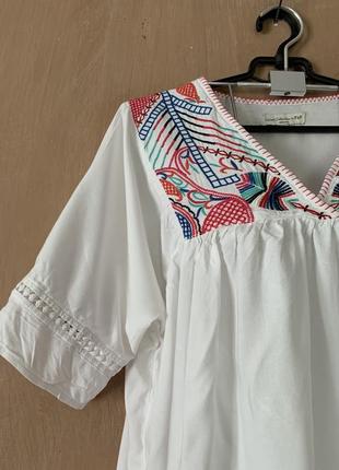 Вышиванка вышиванная блуза размер 48 50 винтаж аутентичная роспись уникальная вискоза4 фото