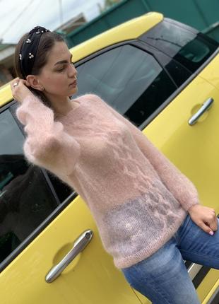 Прозрачный джемпер паутинка из кидмохера2 фото