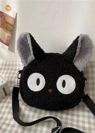 Сумка котик клатч кот сумочка тедди плюшевая