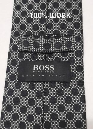 Шовкова стильна краватка  від boss  hugo boss made in italy