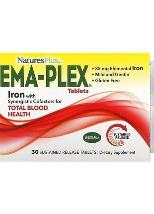 Naturesplus, hema-plex, 30 таблеток для підвищення гемоглобіну, феритину бад сша