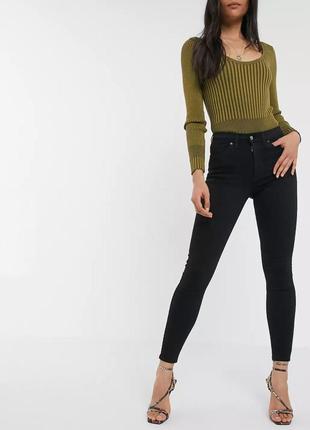 Черные джинсы topshop jamie, w32 l30