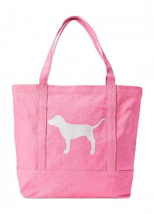 Пляжна сумка- шопер рожева victoria's secret pink beach bag - shopper pink