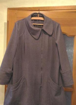 Шикарное теплое пальто george uk24 eur 52 большой размер