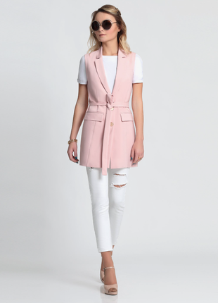 Жакет пудровий подовжений