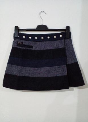 Теплая твидовая двухсторонняя безразмерная юбка moshiki1 фото