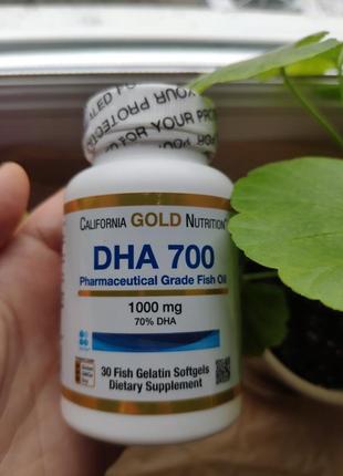 Риб’ячий жир фармацевтичного класу, 1000 мг, 30 капсул із риб’ячого желатину dha 7003 фото