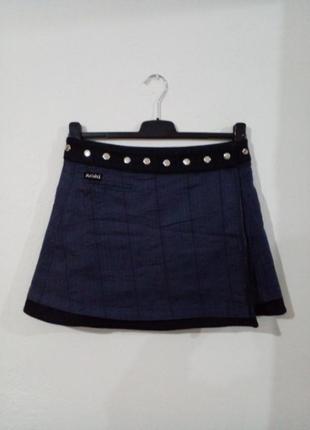 Теплая твидовая двухсторонняя безразмерная юбка moshiki5 фото
