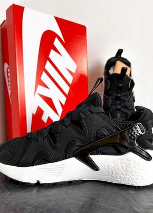 Nike air huarache craft black white (черно-белые)5 фото