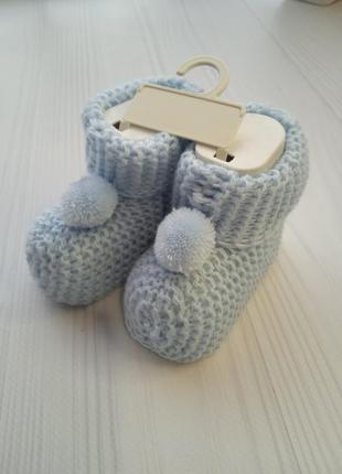 Вязаные пинеточки для младенцев 💙