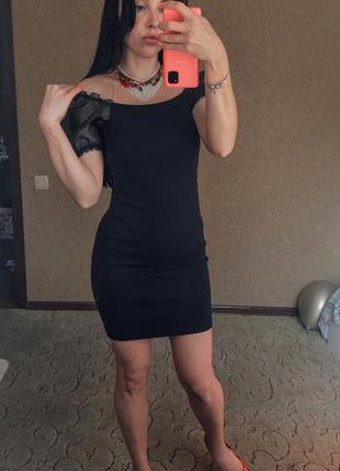 Сукня чорна рукав фонарик  i saw it  first