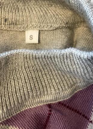 Качественный свитер в ромбике - шерсть меринос100%/s/brend c&amp; a7 фото