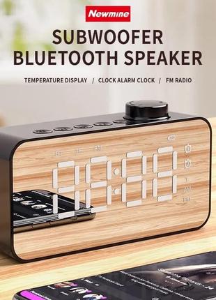 Bluetooth-колонка, будильник, радио newmine bt13