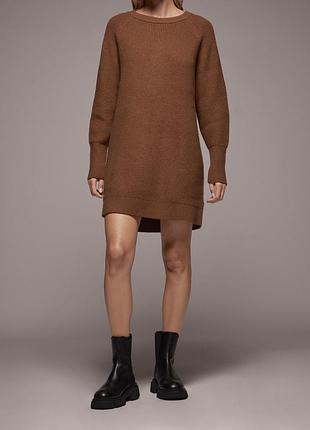 Трикотажное мини платье zara р.m