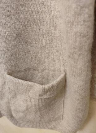 Красивый базовый бежевый шерстяной кардиган кофта на пуговицах 🏴󠁧󠁢󠁳󠁣󠁴󠁿3 фото