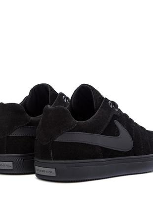 Мужские кожаные кроссовки check nike black