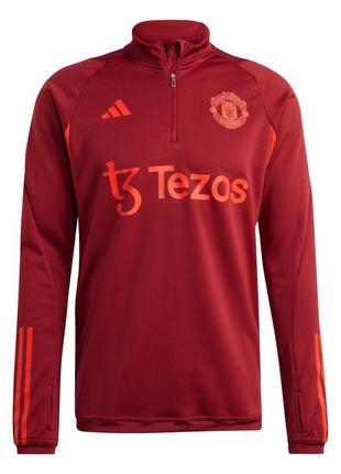 2023-24 manchester united adidas european 1/4 zip training top ia7277 спортивна кофта олімпійка топ