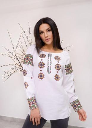Женская вышитая блуза роксолана