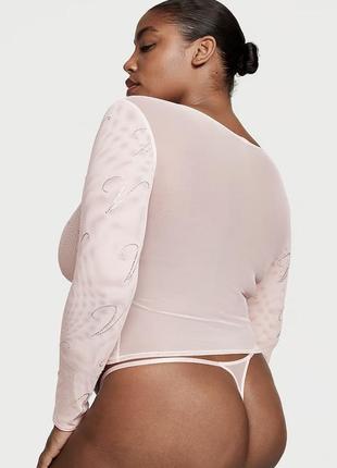 Подарочный набор shine mesh 'v' logo top & panty victoria’s secret виктория сикрет оригинал2 фото