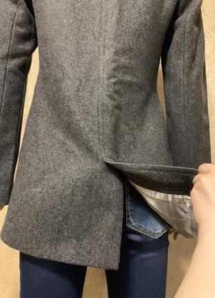 Серое двубортное пальто из шерсти итальянский бренд miss sixty (s-m)8 фото