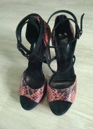 Pauletti босоножки кожаные змеиный принт