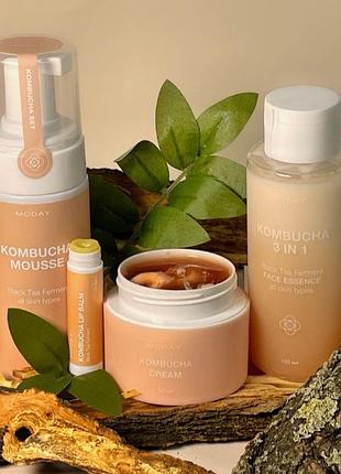 Набір для обличчя moday kombucha: пінка, тонер, крем