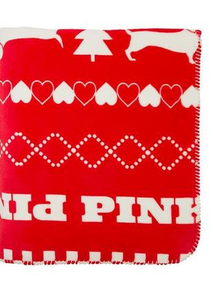 Плед, покривало victoria's secret plush fleece blanket red pepper fair aisle print2 фото