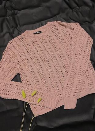 Джемпер ажурний рожевий та зелений від бренду quiz2 фото