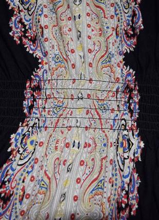 Летнее платье "летучая мышь" натур. ткань , літнє плаття міні, сукня принт3 фото