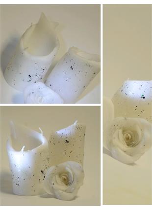 Свеча роза 7