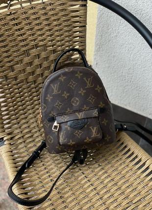 Женская сумка louis vuitton palm springs mini brown/black