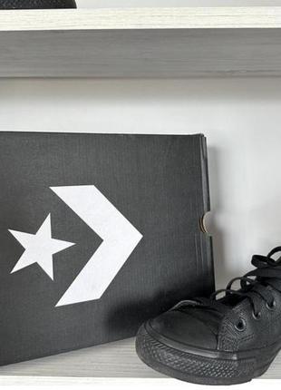 Кеды высокие кожаные converse ct as hi black черные 41.5 размер