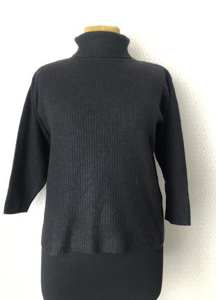 Гольф / свитер в рубчик 55% шелк, 45% кашемир, размер l (xl)