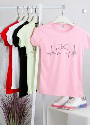 Стильная розовая пудра футболка с рисунком модная3 фото