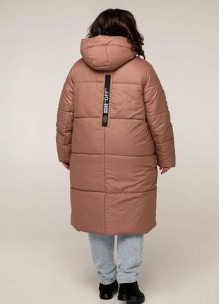 Зимний пуховик пальто большие размеры 58-80 гг3 фото