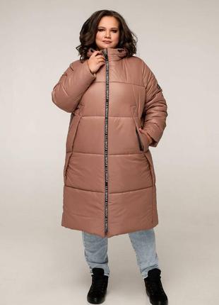 Зимовий пуховик пальто великі розміри 58-80 рр
