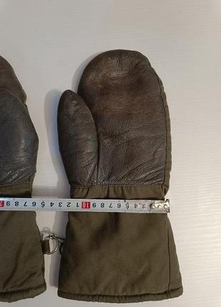 Винтажные военные кожа рукавицы варежки перчатки6 фото