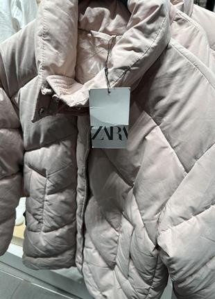 Zara sale довгий стьобаний пуховик дитячий2 фото