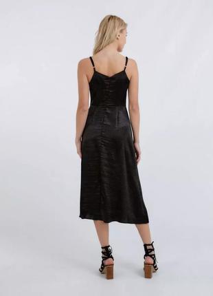 Чорна сукня-комбінація2 фото