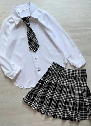 Школьный комплект с галстуком для девочки 💥6 фото