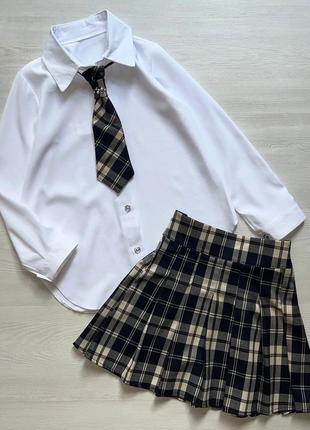 Школьный комплект с галстуком для девочки 💥5 фото
