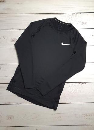 Мужской спортивный компрессионный лонгслив nike pro compression dri fit / рашгард найк про оригінал