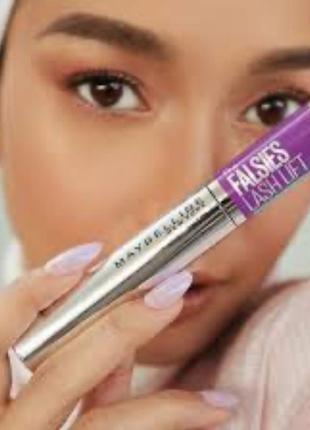 Тушь для ресниц водостойкая maybelline new york the falsies lash lift женская косметика уход за ресницами max factor