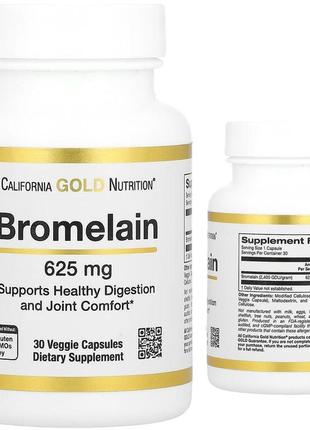 California gold nutrition бромелаяин 500 мг 30 вегетарианских капсул bromelain восстановление cgn-02104