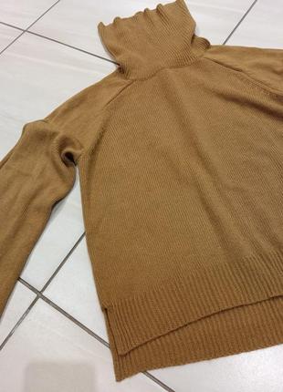 Стильный свитер коричневый под шею h&amp;m.3 фото