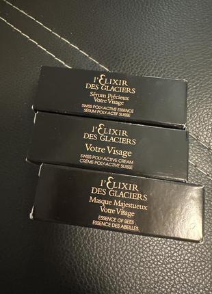 Набор крем сыворотка маска valmont l’elixir des glaciers masque crème serum