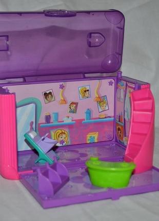Mattel polly pocket будиночок чемодан магнітний ігровий поллі покет салон